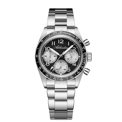 Addiesdive AD2517 Daytona 39 - Black & white (Noir)