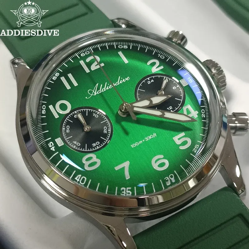 Addiesdive AD2516 Chronographe 38 - Green