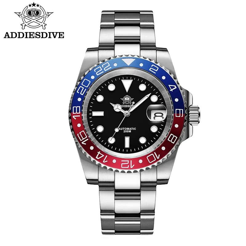 Addiesdive AD2053 GMT Master Automatic 40 "Pepsi"