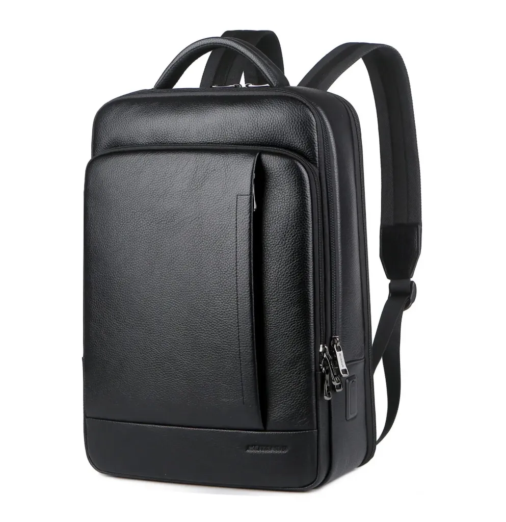 Sac à dos en cuir véritable 15.6 Laptop