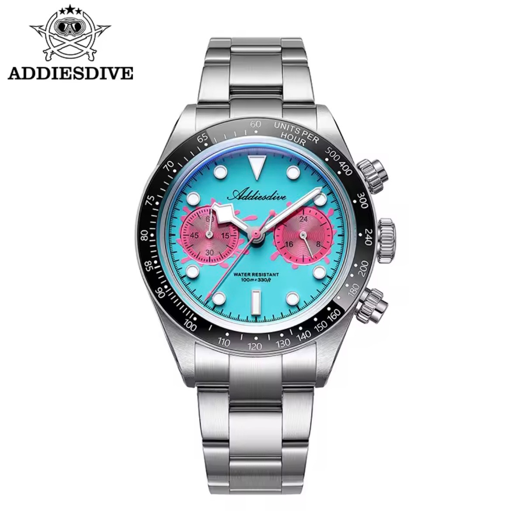 Addiesdive AD2520 40 Chronograph -  Tiffany Blue